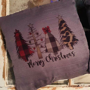 Merry Christmas Throw Pillow Custom